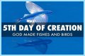 What did God create on the fifth day of creation?